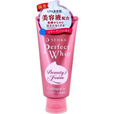 Shiseido SENKA Perfect Whip Face Cleansing Foam Collagen (Made in Japan)