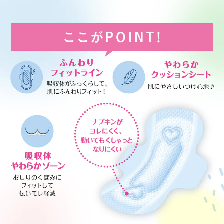 Diao-paper Elis New bare skin feeling 29cm Standard-Heavy Night with wings 9pcs × 2pack