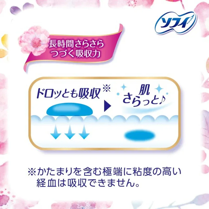 Unicharm Sofy Hadaomoi Ultra Thin Day Pads No Wings Especially Heavy Flow 21cm 42pcs (Made in Japan)