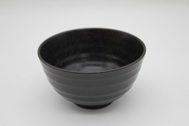 Mino Ware Black Rice Bowl (Made in Japan)