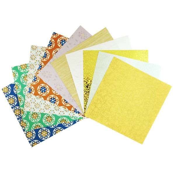 WASAI Japanese Pattern Origami Paper 15×15 cm, 80 Sheets (Made in Japan)