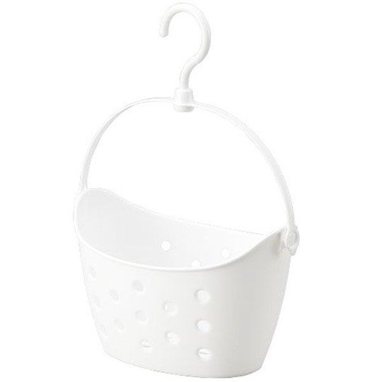 Inomata Pinch Basket Wide White Peg Storage Basket (Made in Japan)