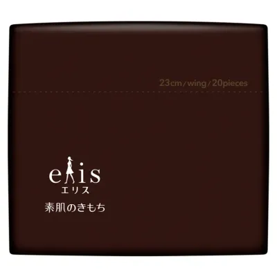 Ellis Bare Skin Ultra Thin, High flow, Days, With Wings (23 cm) (20 pcs) (Made in Japan)