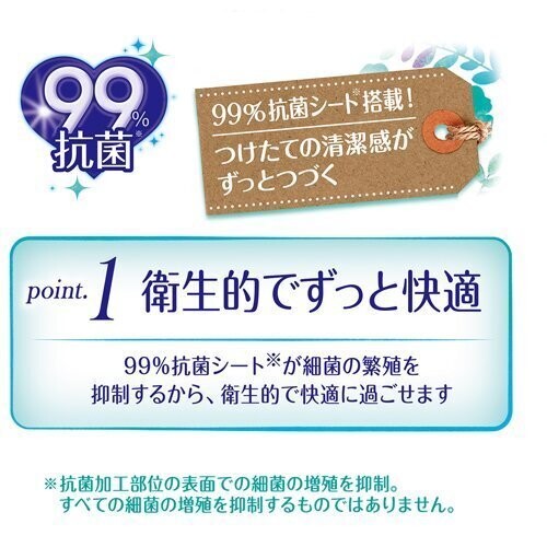 Unicharm Sofy Pantyliners Clean Plus 99% antibacterial Fragrance Free (62 Pads) (Made in Japan)