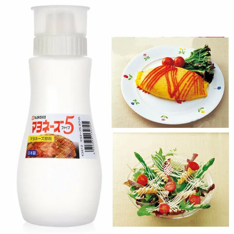 Mayonnaise / Condensed Milk Squeeze Bottle with Cap, 5 Small Holes (Made in Japan)