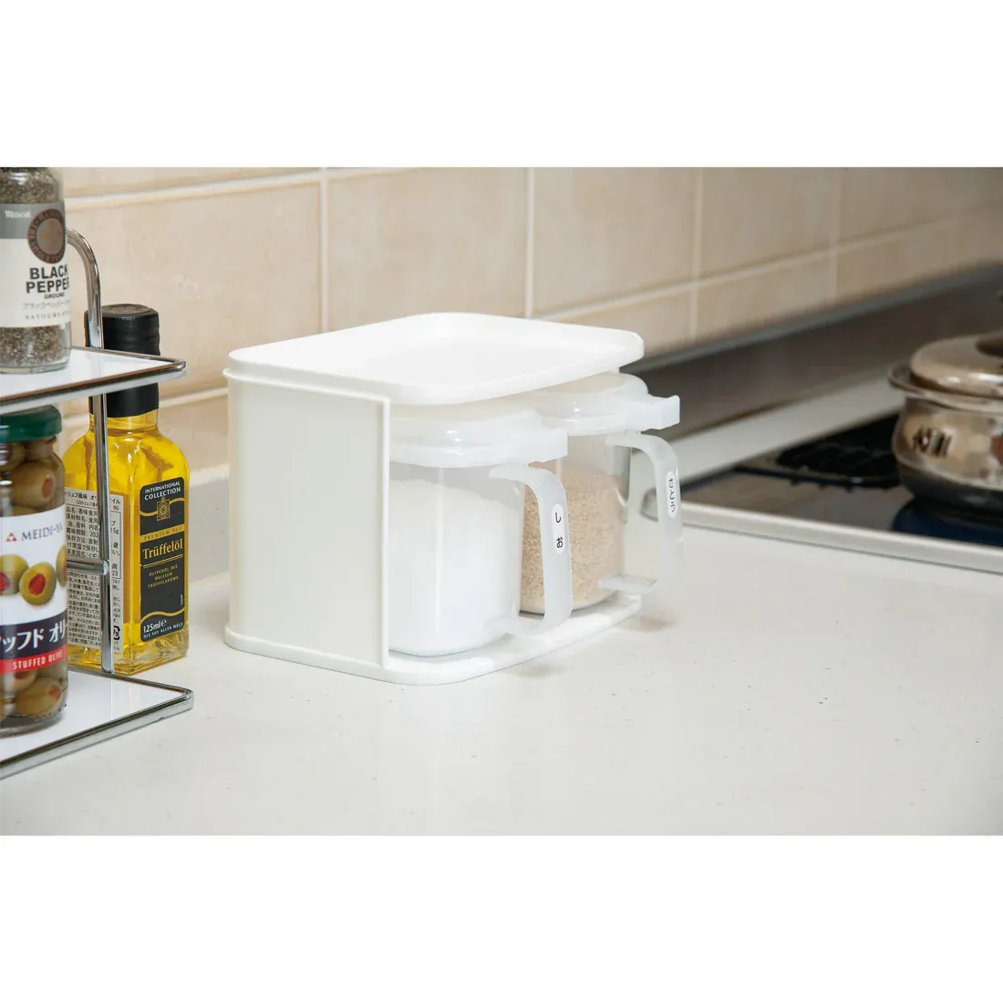 Inomata Pot House Storage Case (White) (Made in Japan)