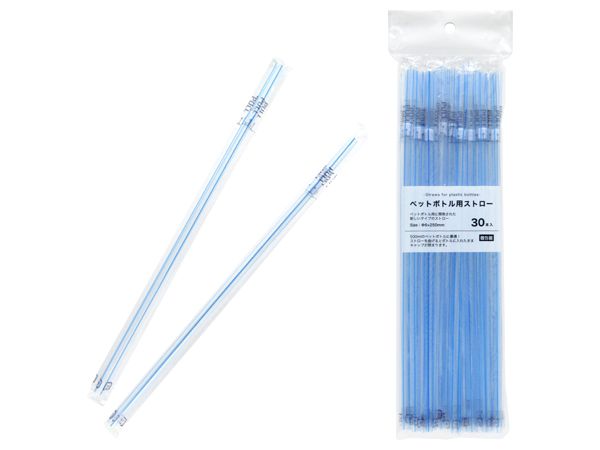 PET Bottle Bendable Straws 30pcs (Made in Indonesia)