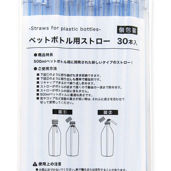 PET Bottle Bendable Straws 30pcs (Made in Indonesia)