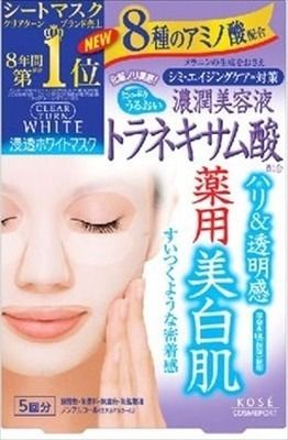 【KOSE Cosmeport】KOSE Cosmeport Clear Turn 美白面膜（傳明酸）【片裝面膜】