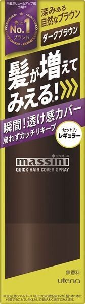 Utena Massini Quick Hair Cover Spray 快速遮白髮噴霧 深啡色（Dark Brown）【化妝品】