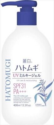 【熊野油脂】麗白 薏仁防曬保濕乳液啫喱 SPF31 PA+++（泵裝大容量）