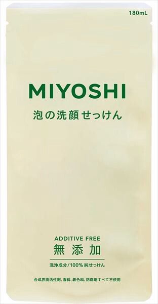 【Miyoshi】無添加泡沫潔面皂 補充裝（潔面／卸妝）