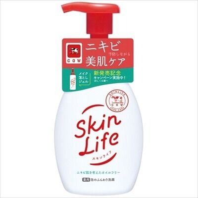 【牛乳石鹸共進社】牛乳石鹼共進社 Skinlife 藥用柔滑泡沫潔面（附按壓泵）