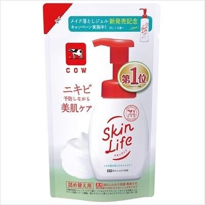 【牛乳石鹼共進社】Skin Life 藥用泡沫柔滑洗面奶 詰替用【洗面 / 潔面】