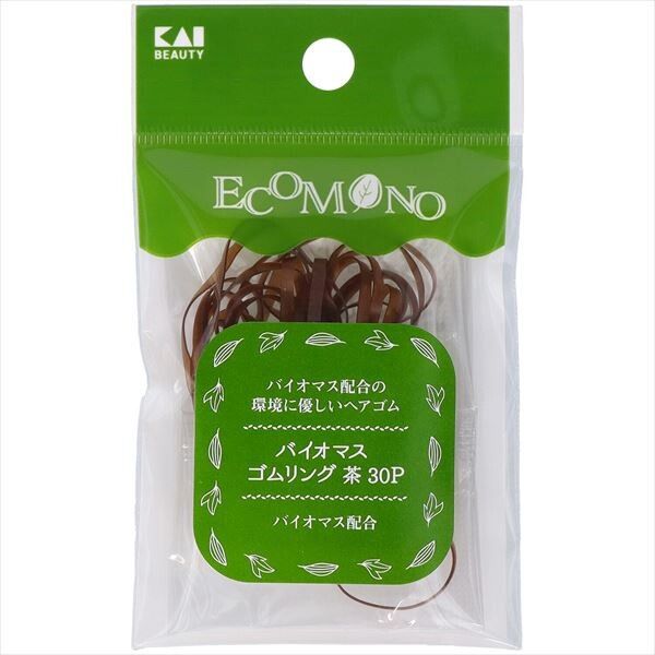 【貝印】KQ3193 ECOMONO 生物質橡膠髮圈（啡色）【美妝】