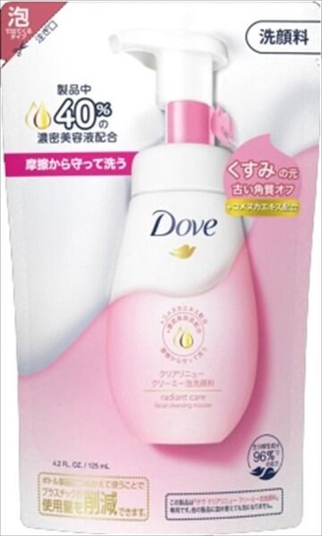 【Mandom】Dove 清新再生 乳霜泡沫潔面乳 補充裝