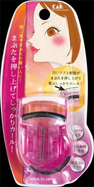 【貝印】按壓式睫毛夾（粉紅色）【化妝工具】