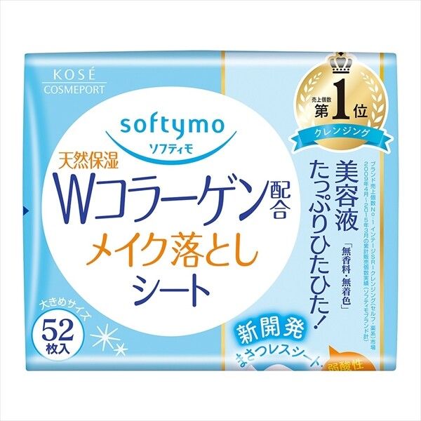 【KOSE Cosmeport】Softymo 膠原蛋白卸妝潔面濕紙巾 補充裝