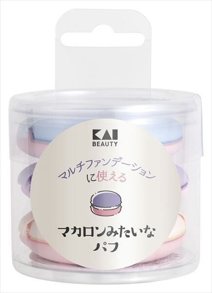 貝印 KQ3353 馬卡龍造型化妝粉撲