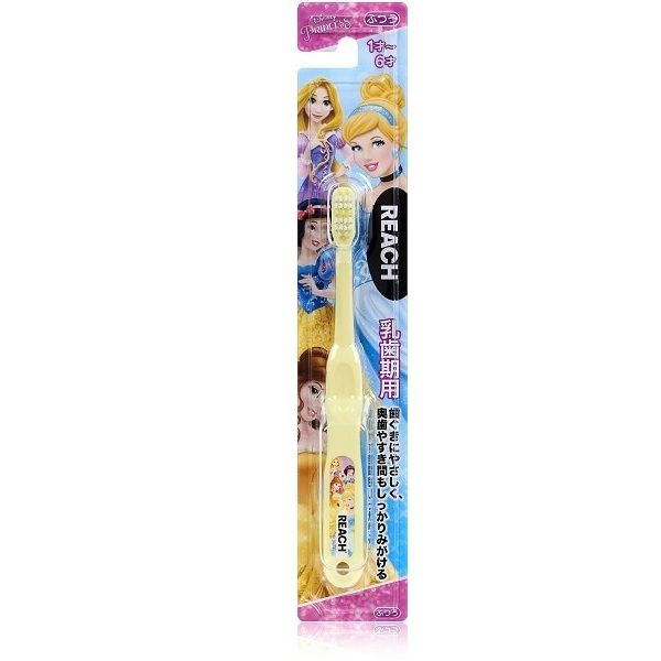 REACH Kids Disney Princess Toothbrush (For Ages 1–6, Medium Bristles) 1pc (Made in Korea)