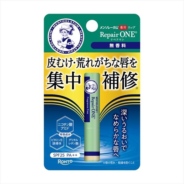 【Rohto】曼秀雷敦 藥用 修護潤唇膏 Repair One（無香料）