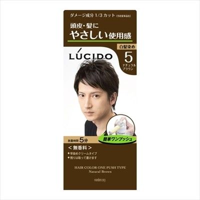 【Mandom】LUCIDO 一按式護理染髮膏 自然啡色【染髮】