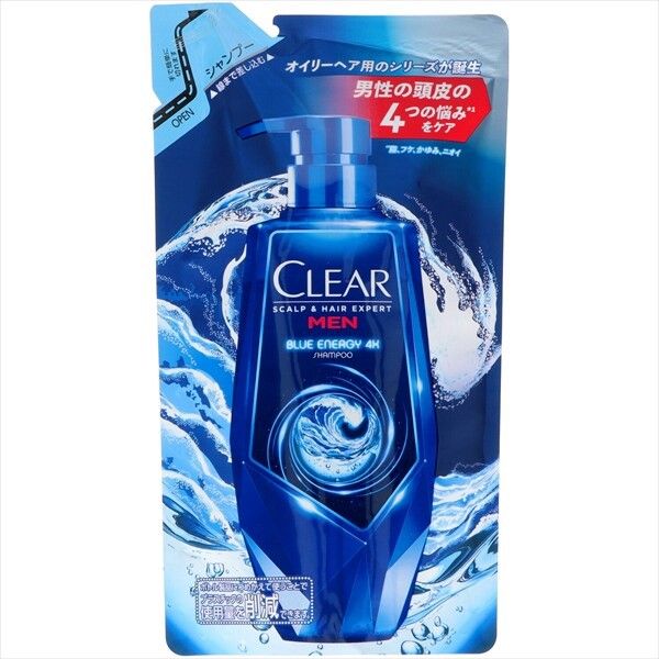 CLEAR 藍色能量 4倍強效 頭皮洗髮水 補充裝