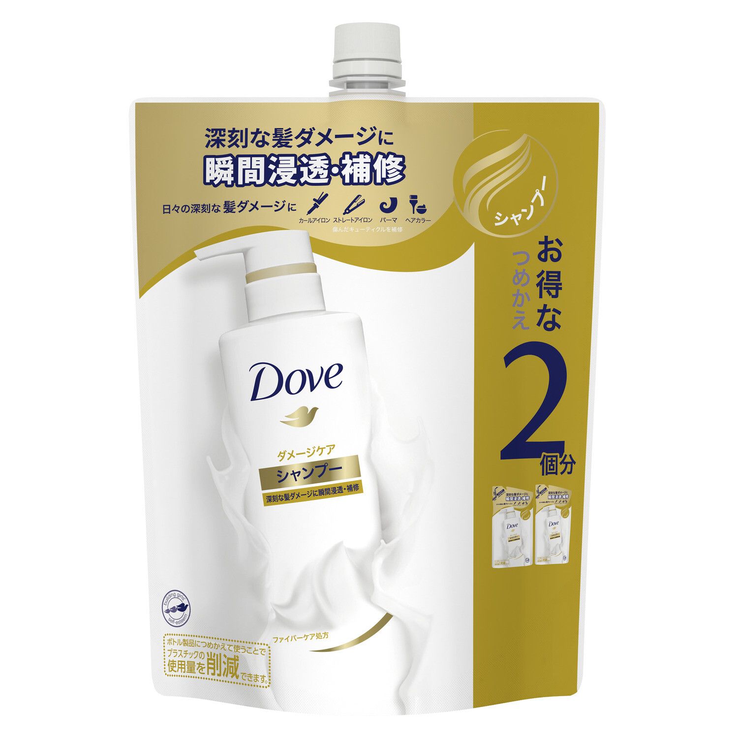Dove 多芬損傷修護洗髮露 補充裝