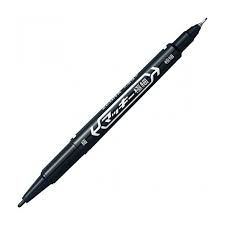 ZEBRA Mackie Extra Fine Permanent Marker Black (Fine + Extra Fine) 1pc (Made in Japan)