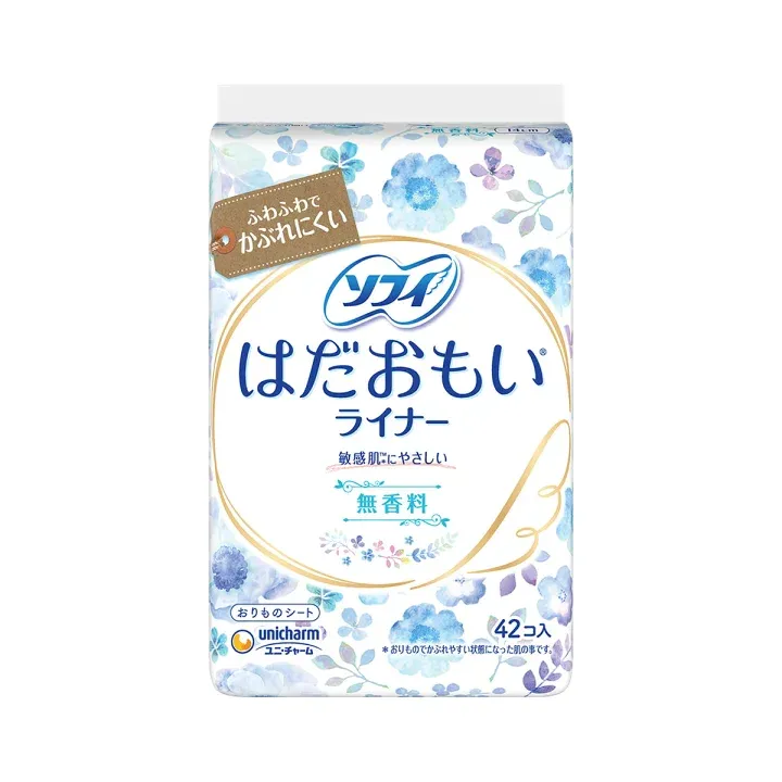 Unicharm Sofy “Hadaomoi” Pantyliners Unscented 42pcs (Made in Japan)