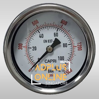 Pressure Gauge (Hydraulic) 0 to 60 Bar / 6MPa