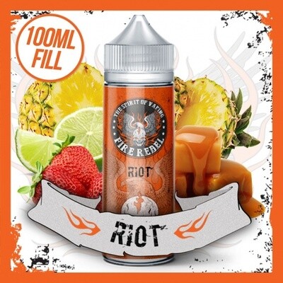Fire Rebel Riot 120ml Capacity Bottle Filled With 100ml Liquid