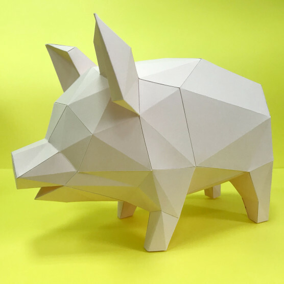 Papercraft model. Papercraft model. Лоу поли 3d паперкрафт развертки. Объемные фигурки. Полигональные фигуры свинка.