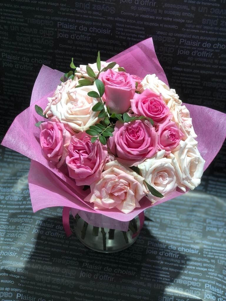 Романтичный букет с розами