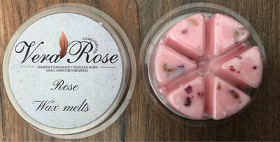 Rose Scented Soy Wax Melt Pot