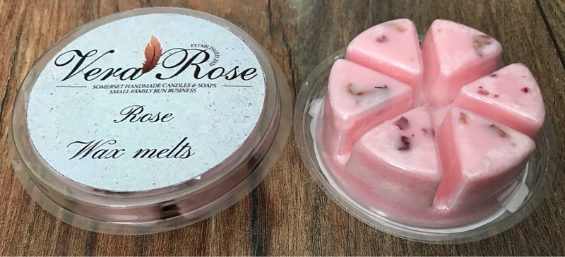 Rose Scented Soy Wax Melt Pot