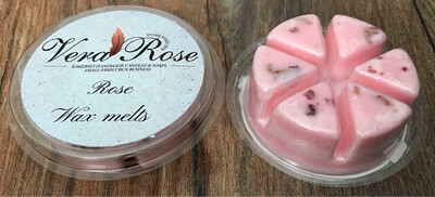 Rose Scented Soy Wax Melt Pot