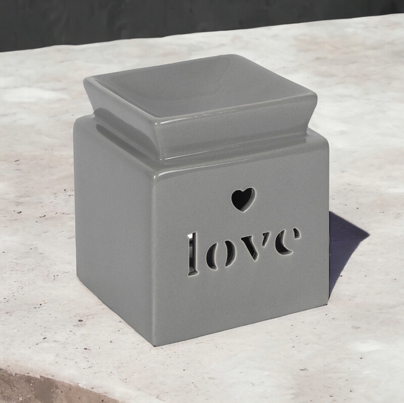 Wonderful Love Design Oil/ Wax Burner, in Grey