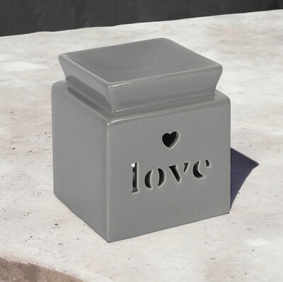 Wonderful Love Design Oil/ Wax Burner, in Grey