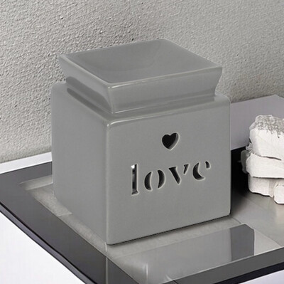 Wonderful Love Design Oil/ Wax Burner, in Grey