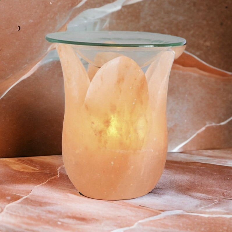 Himalayan Salt Rock Oil/ Wax Burner- Tulip