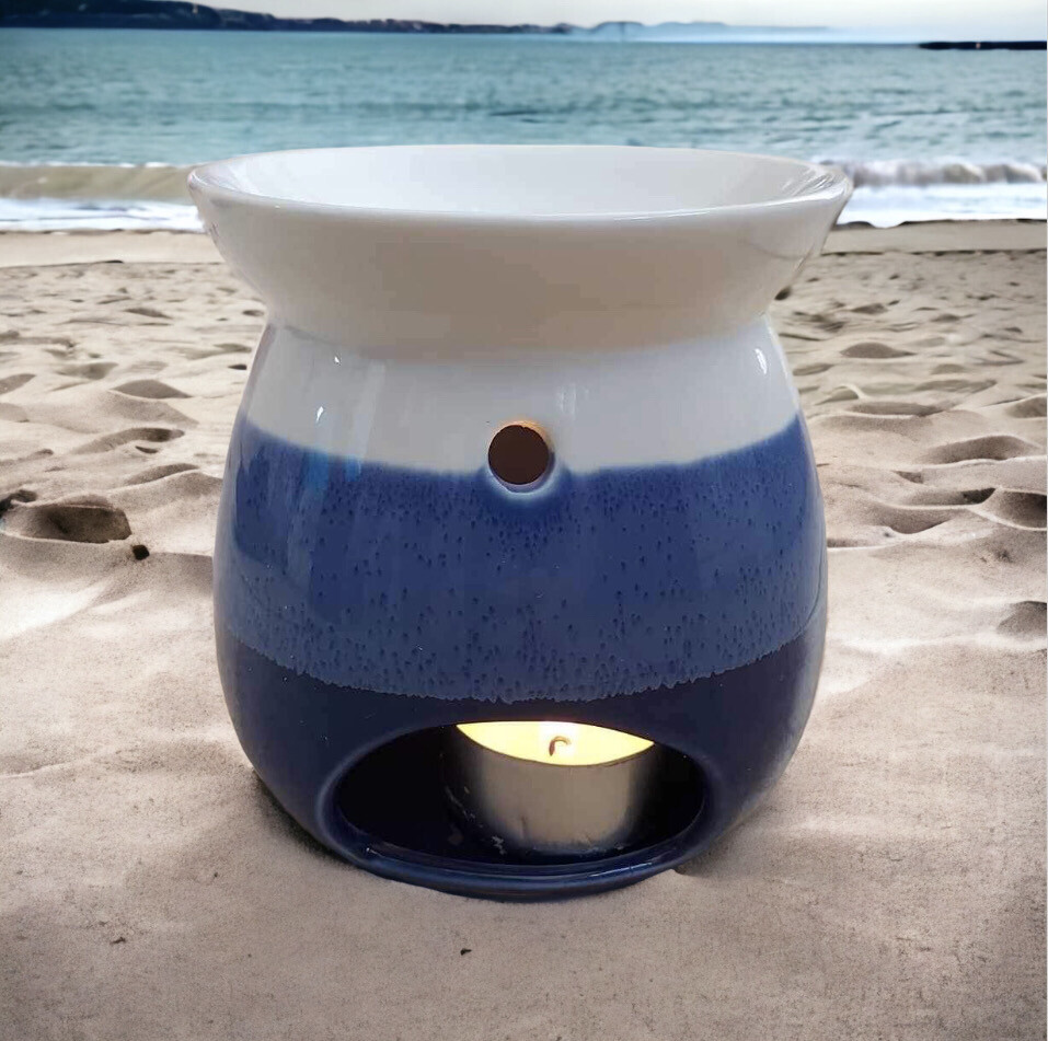 Glazed Blue Oil/ Wax Burner