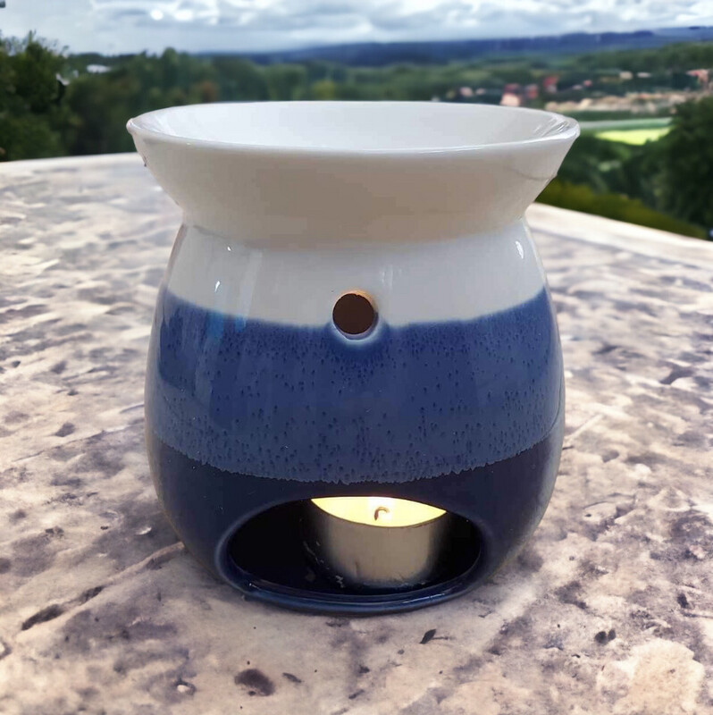 Glazed Blue Oil/ Wax Burner