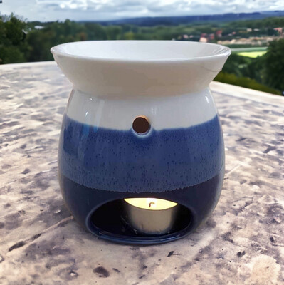 Glazed Blue Oil/ Wax Burner