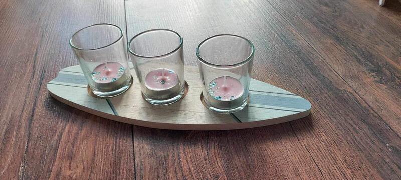 Surfboard Trio Tealight Holder