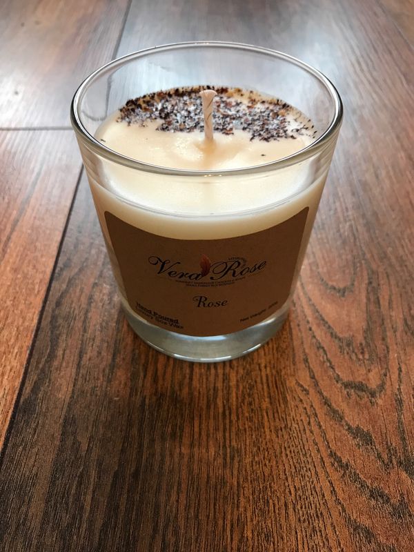 Rose scented Candle