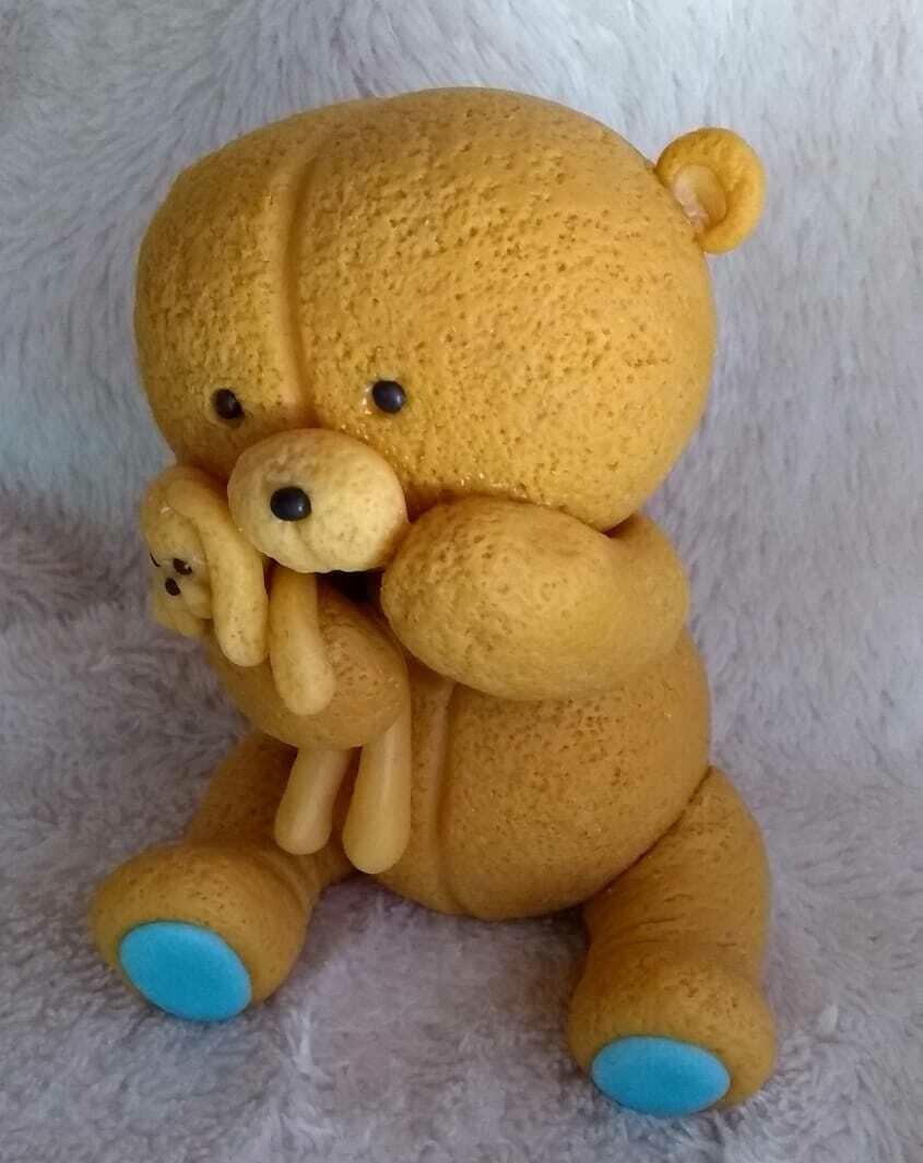 Adorno para torta Osito simil peluche