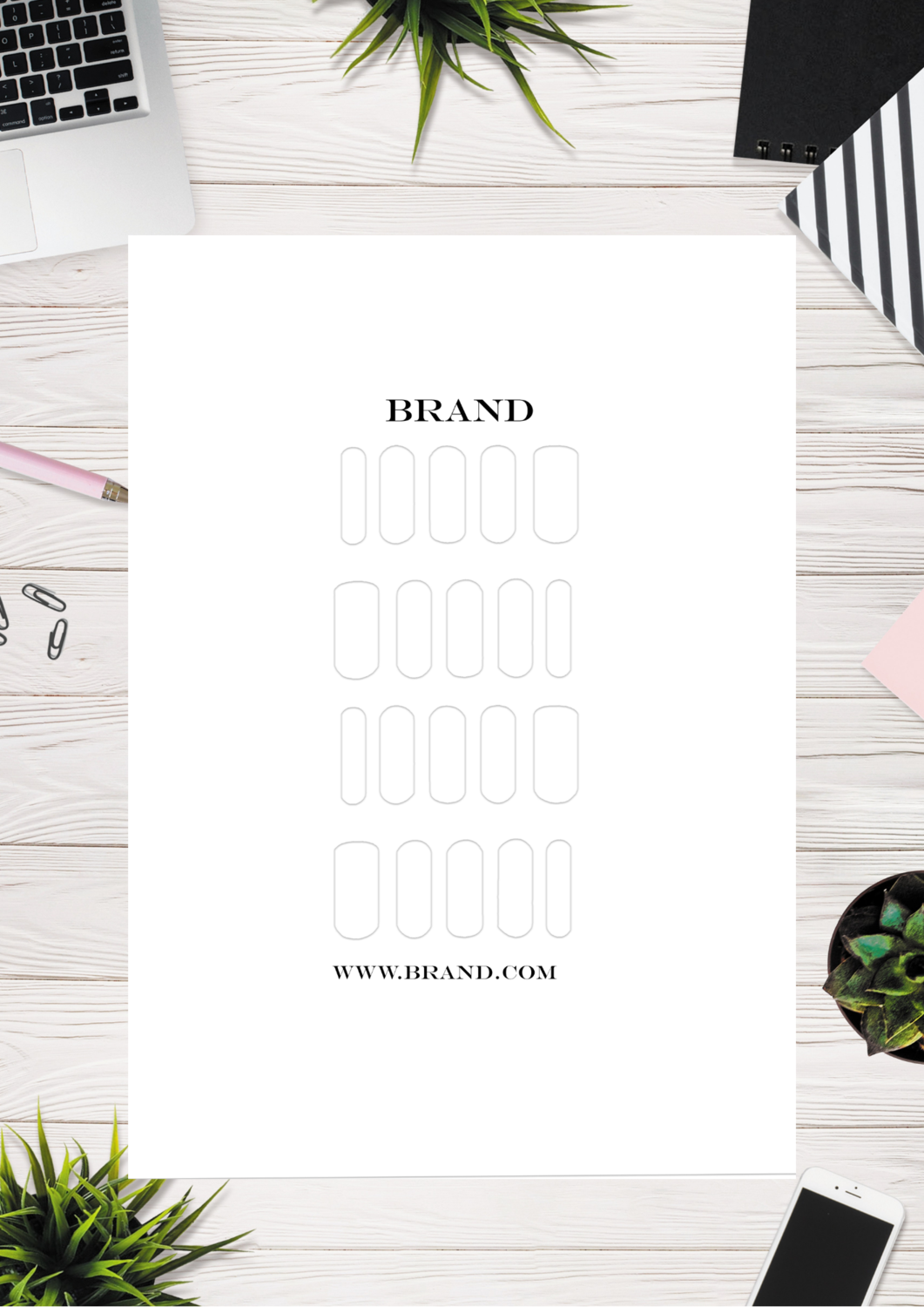 Nail Waterslide Decal Template