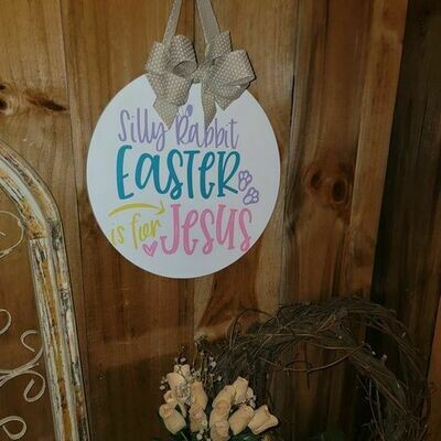 Double sided, Easter Sign, St. Patrick's Day, Welcome sign, Wooden Sign, Clovers, Door Hanger
