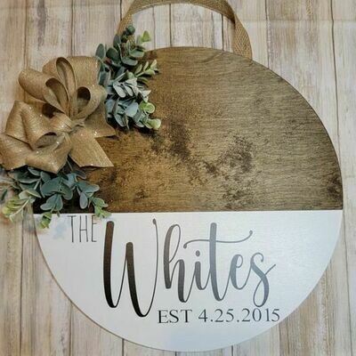 Last Name Sign / Family Name / Custom Wood Sign / Personalized Wedding Gift / Wedding Sign
